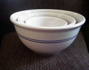 Gibson China Nesting Mixing Bowls - Vintage Mixing Bowls - Nesting Bowls - Stoneware Bowls