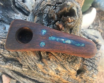 Handcrafted mesquite wood pipe