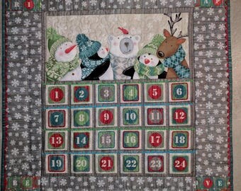 Advent Calendar kit. Northcott. Hurry Up Santa. Christmas.