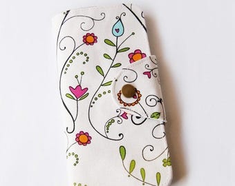 SALE 20% Long Passport Wallet, Boarding Pass Case - Colorful Garden