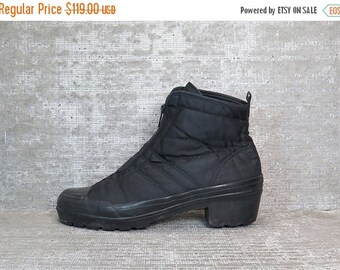 30OFF Vtg 90s Black DKNY Chunk Heel Zipper Boots 9