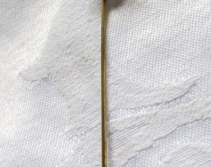 Vintage Pearl Stick Pin, Pearl Filigree Lapel Pin, Vintage Hat Pin