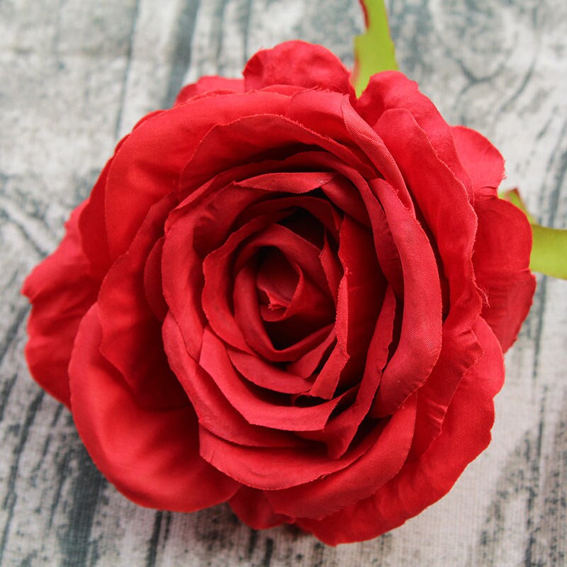 Red Rose Heads Wholesale Silk Flower Heads Craft DIY 12 cm