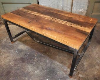 Steel + Reclaimed Wood Coffee Table
