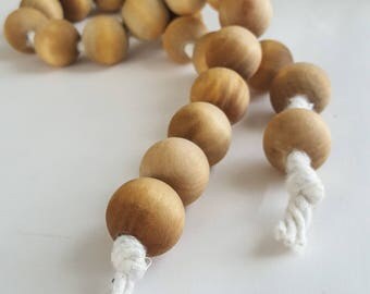 Wood Bead Garland, wooden bead garland, bead garland, Decorative Wooden Beads, bead garland, Farmhouse Decor