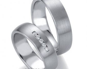 Platinum His&Hers Rings - TallieJewelry