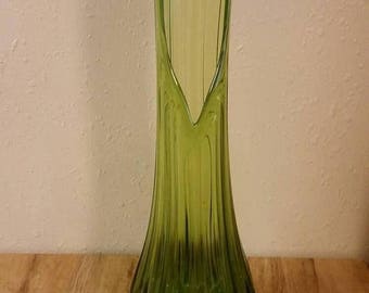 Tall green vase | Etsy