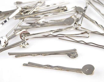 Barrette blanks, 5 pieces, 47 x 8 mm (1300)