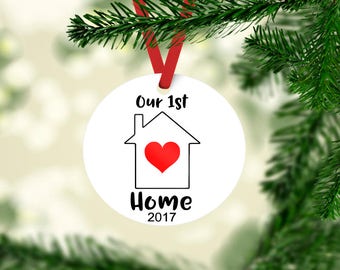 Our First Home ornament, 1st christmas ornament, new nome ornament, our new home keep ornament, housewarming gift, newlywed christmas gift