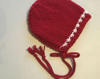 Christmas Photography Prop Hat, Baby Holiday Hat, Christmas Photo Hat, Photo Prop Bonnet