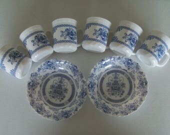 Arcopal Honorine 6 Mugs & 2 Cereal Bowls