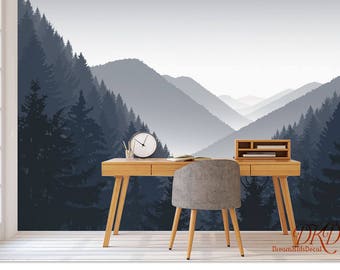 Mountain Wall Mural mountain wall mural | etsy Mountain Wall Mural mountain wall mural | etsy