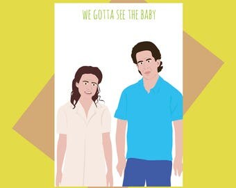 Seinfeld baby card - see the baby - funny baby card
