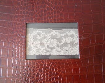 Beautiful Large Leather Picture Frame, Vintage Leather Photo Frame, Bedroom, Office decor. Snake Skin Style. Gift for him.