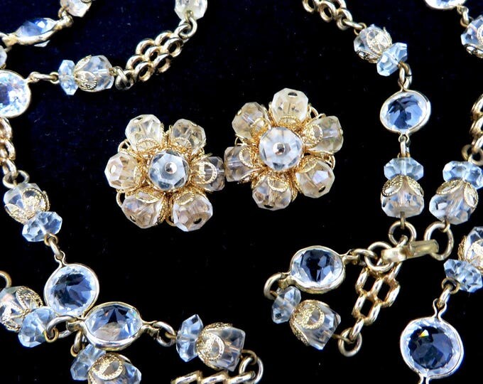 Bridal Jewelry Set, Crystal Necklace, Bracelet, Earrings, Vintage Eisenberg Jewelry, High End Jewelry Set, Gift for Her Bridal Jewelry Set, Crystal Necklace, Bracelet, Earrings, Vintage Eisenberg Jewelry, High End Jewelry Set, Gift for Her