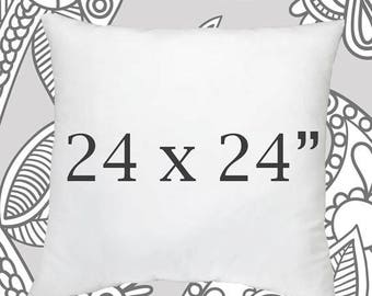 SALE ENDS SOON Faux Down Pillow Insert, 24x24 Inch Pillow Forms, Pillow Insert, Synthetic Down, Soft Throw Pillows, Down Pillows