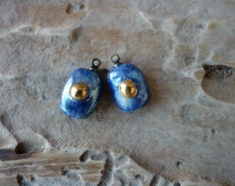 Tiny Ceramic pendant .Ceramic handmade