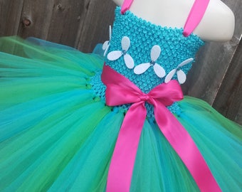 Poppy Troll Inspired Tutu Dress (Headband Sold Separately) Poppy Dress, Poppy Outfit, Poppy Costume, Troll Costume