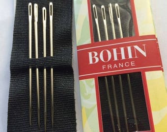 4 large needles, darning size 2 pins brand