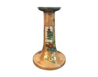Oriental Lusterware Candlestick Holder