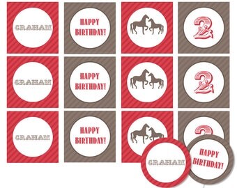 Pony cupcake topper | Etsy
