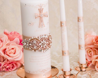 candles personalized candle rose gold