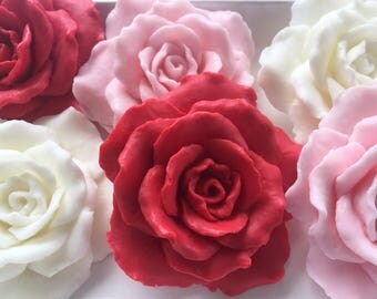 Rose Soap Favors set of 10 - Rose Soap Favors - Wedding Soap Favors - Shower Soap Favors - Soap Party Favors - Custom Rose Soap Favors