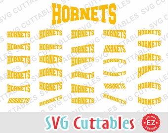 Hornets EZ layouts svg, dxf, eps, Set of 30 layout vectors, Digital cutting file