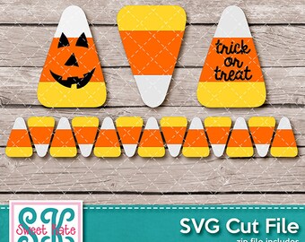 Candy Corn SVG dxf EPS png JPG htv Heat Transfer Vinyl Trick or Treat Halloween Cricut Silhouette Die Cut Sweet Kate Designs