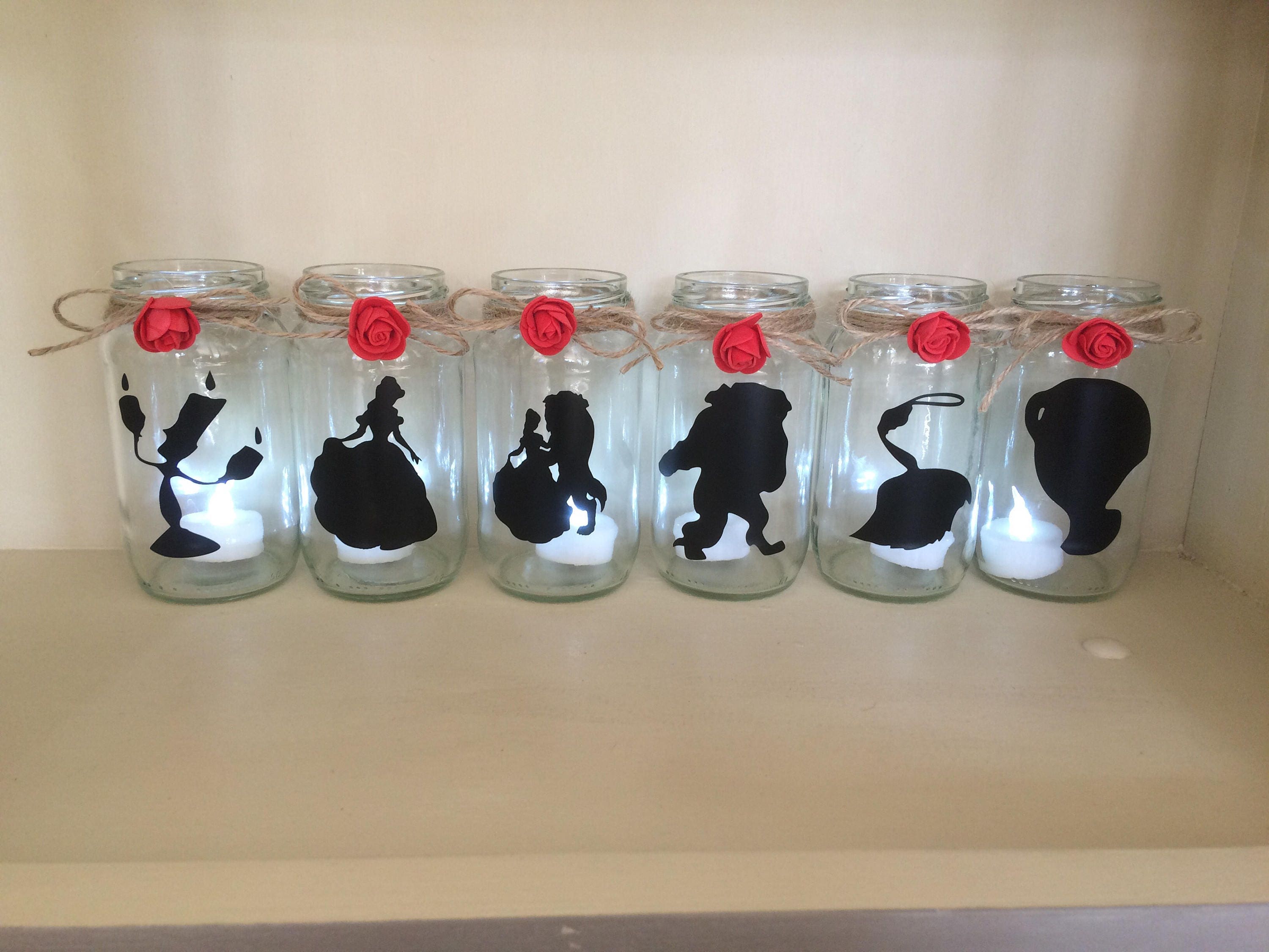 Beauty and the beast lantern characters belle beast candle