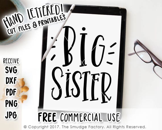 Download Big Sister SVG Cut File, Promoted To Big Sister Cutting ...