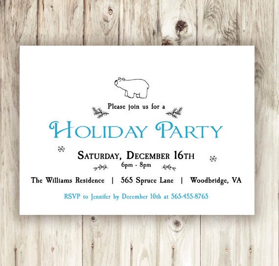 Holiday Party Invitation Holiday Invite Christmas