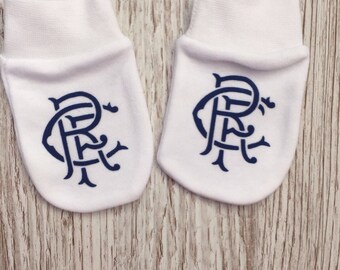 Rangers Football Club Inspired Baby Scratch Mitts