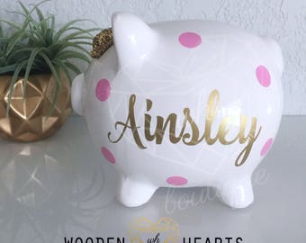 Personalized Piggy Bank, Personalized Baby gift, Baby shower Gift, First Birthday,Piggy Bank, baby girl, baby boy, birthday gift,