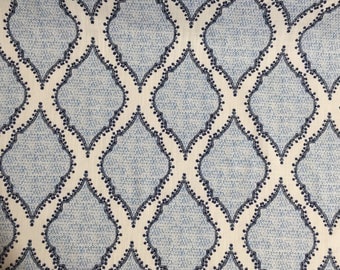 Peacock Blue Moroccan Upholstery Fabric Blue Silver