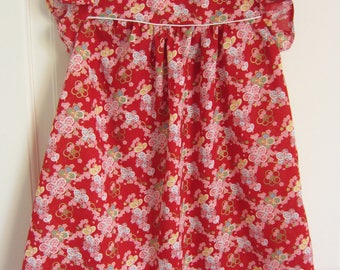 Japanese fabric cotton voile dress girl