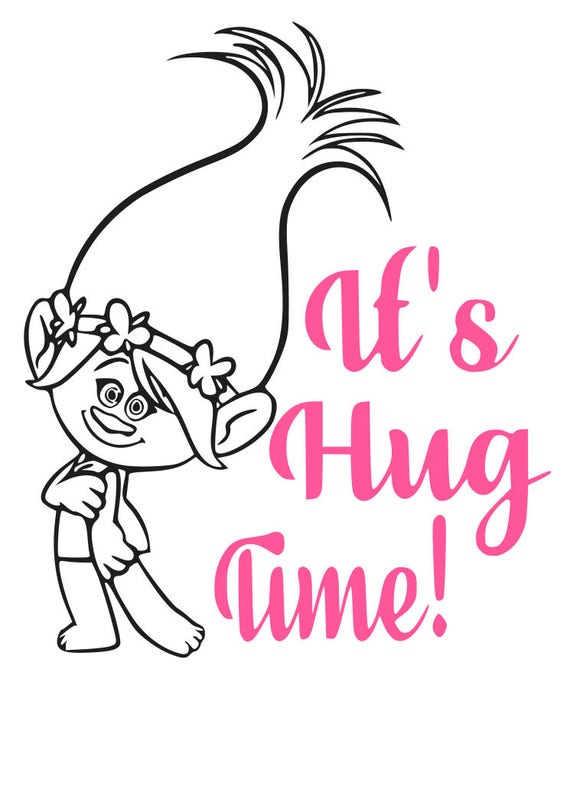SVG its hug time trolls princess poppy troll movie svg
