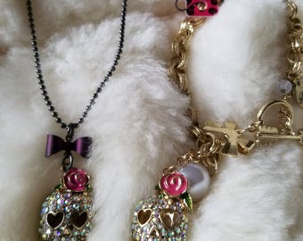 Sugar skulls dia de los muertos jewelry set