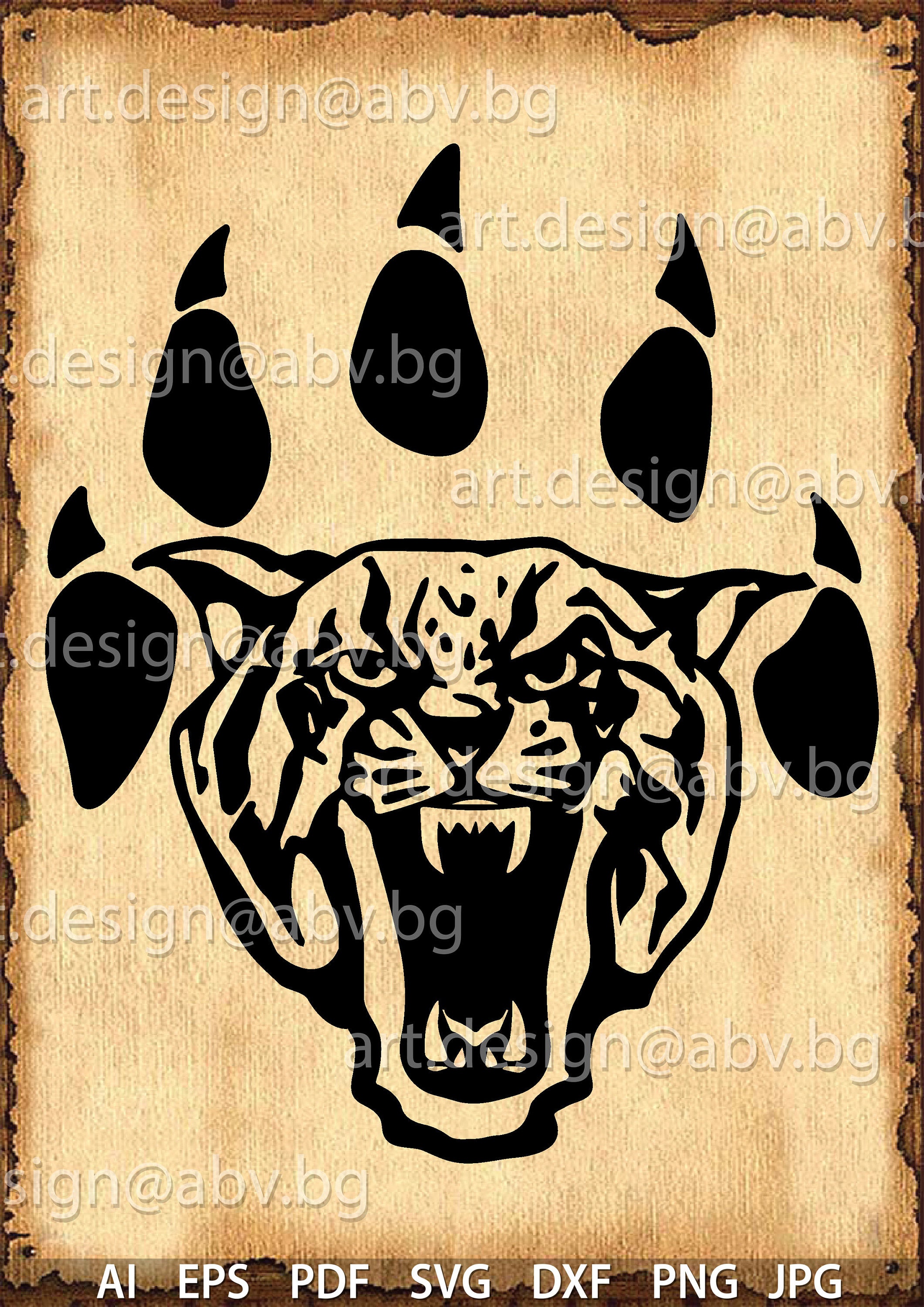 Vector BEARCAT PAW AI eps pdf svg dxf png jpg Image