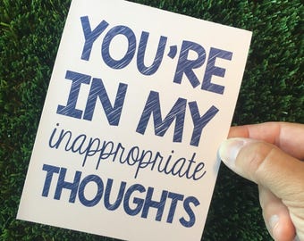 Funny I Miss You card - You are in my thoughts - funny thinking of you card