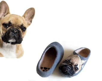 Personalized wedding gift dog lover Custom pet wedding portrait Original dog art for couple Felt slippers Pet lover gifts