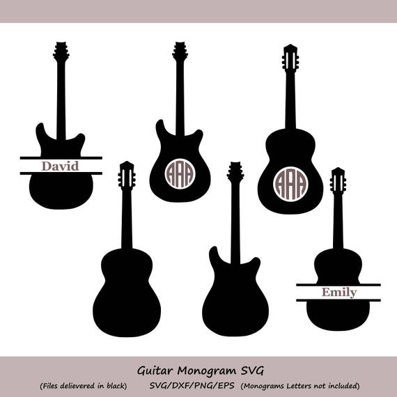 Download Guitar Svg Files Guitar Monogram Svg Guitar Clipart Guitar