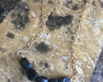 Black tourmaline necklace 14k gold filled