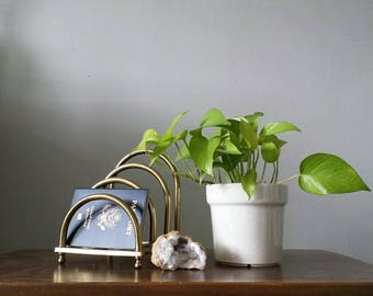 Brass Desk Accessories Letter Organizer Vintage Business Card Holder Gold Desk Accessories Mail Organizer Entryway Organizer Gold Desk Hold