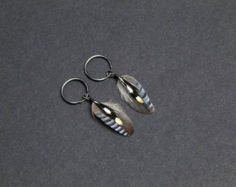Men's 5mm Black Stainless Steel Roman Numeral Hoop Earrings – Extra Large 20mm (EH15)