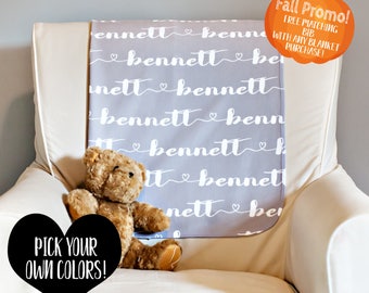 Monogrammed Baby Blanket - Personalized Baby Blanket - Baby Name Blanket - Swaddle Blanket - Baby Shower Gift - Receiving Blanket