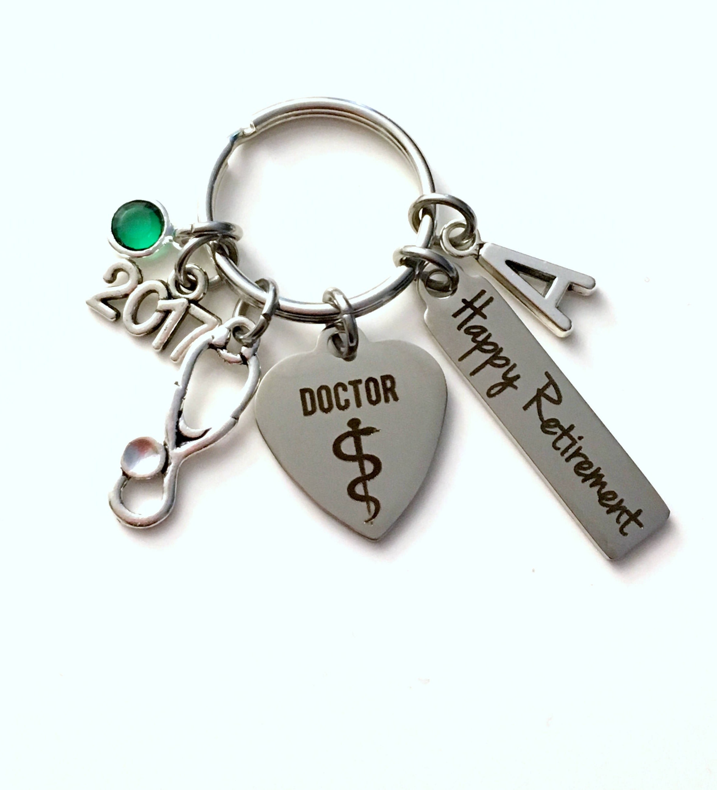 Retirement Gift for Doctor Keychain 2017 Medical Physician