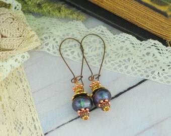 Pearl earrings Mothers Day Gift Pearl earrings dangle Pearl drop earrings Gift for Her Bridesmaid earrings Pearl earrings wedding Ear sweeps