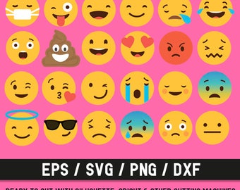 Emoji svg,Emoji collection svg,Emoji clip art,Emoji kit,Emoji set svg,Emoji png,Emoji dxf,Emoji Bun,Emoji Silhouette,Cameo,Emoji cut file