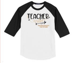 Teacher Tribe Shirt, Personalized Teacher Shirt, Teacher School Shirt, Teacher Tee, Teacher T Shirt, Gift for Teacher, Teacher Team Shirt